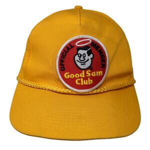 Official Member Good Sam Club Slideback 5 Panel Cap Yellow One Size Rope Lace